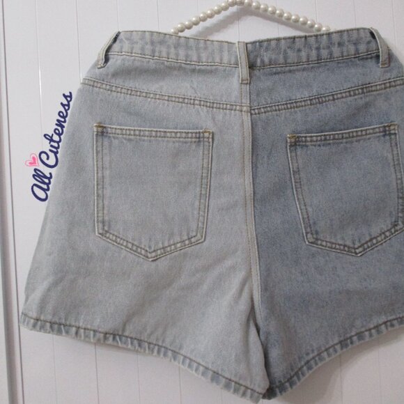 Cloud Ten Color Block Denim Jean Shorts Size M - Picture 6 of 6